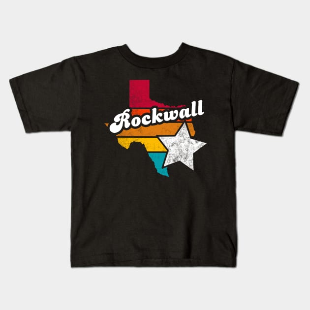 Rockwall Texas Vintage Distressed Souvenir Kids T-Shirt by NickDezArts